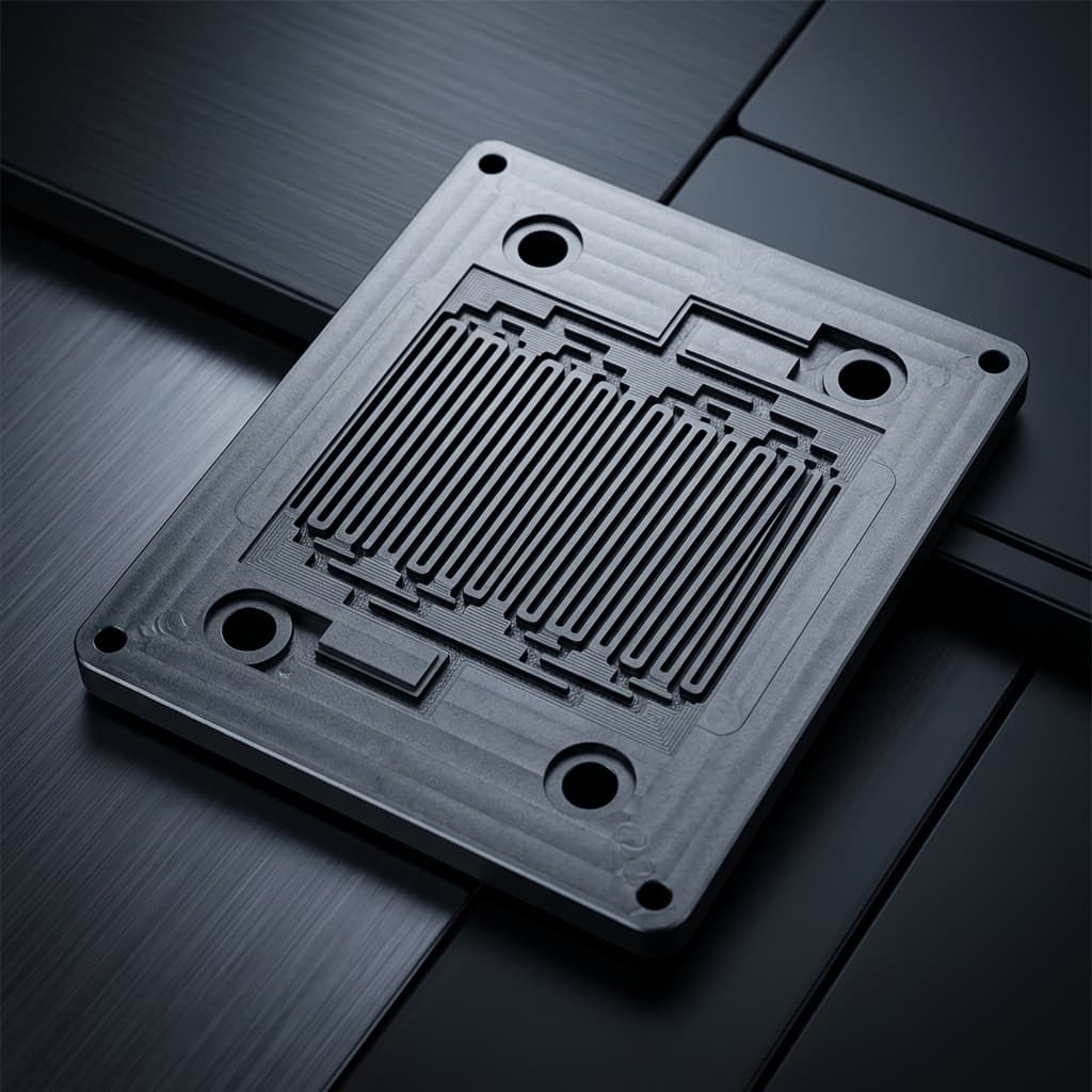 Cnc machined bipolar plate for fuel cell 02