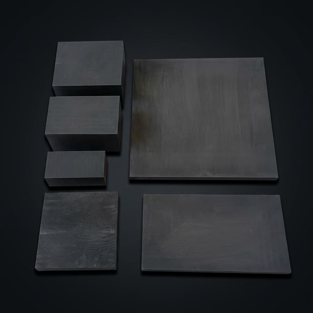 Molded and extruded graphite materials for continuous casting and furnaces