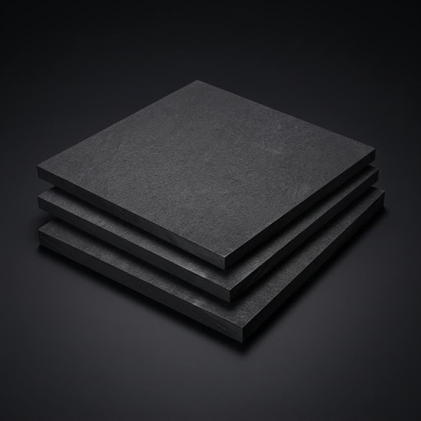 Vibration molded graphite block for larger industrial parts