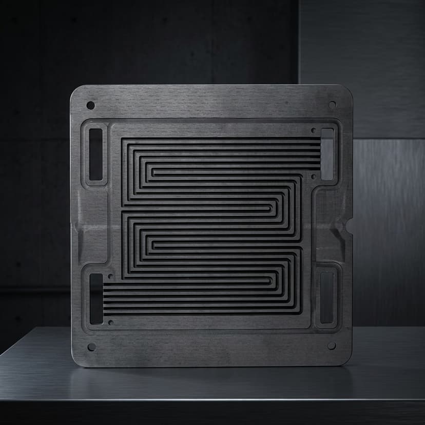 Impermeable graphite plate for porosity-sensitive applications